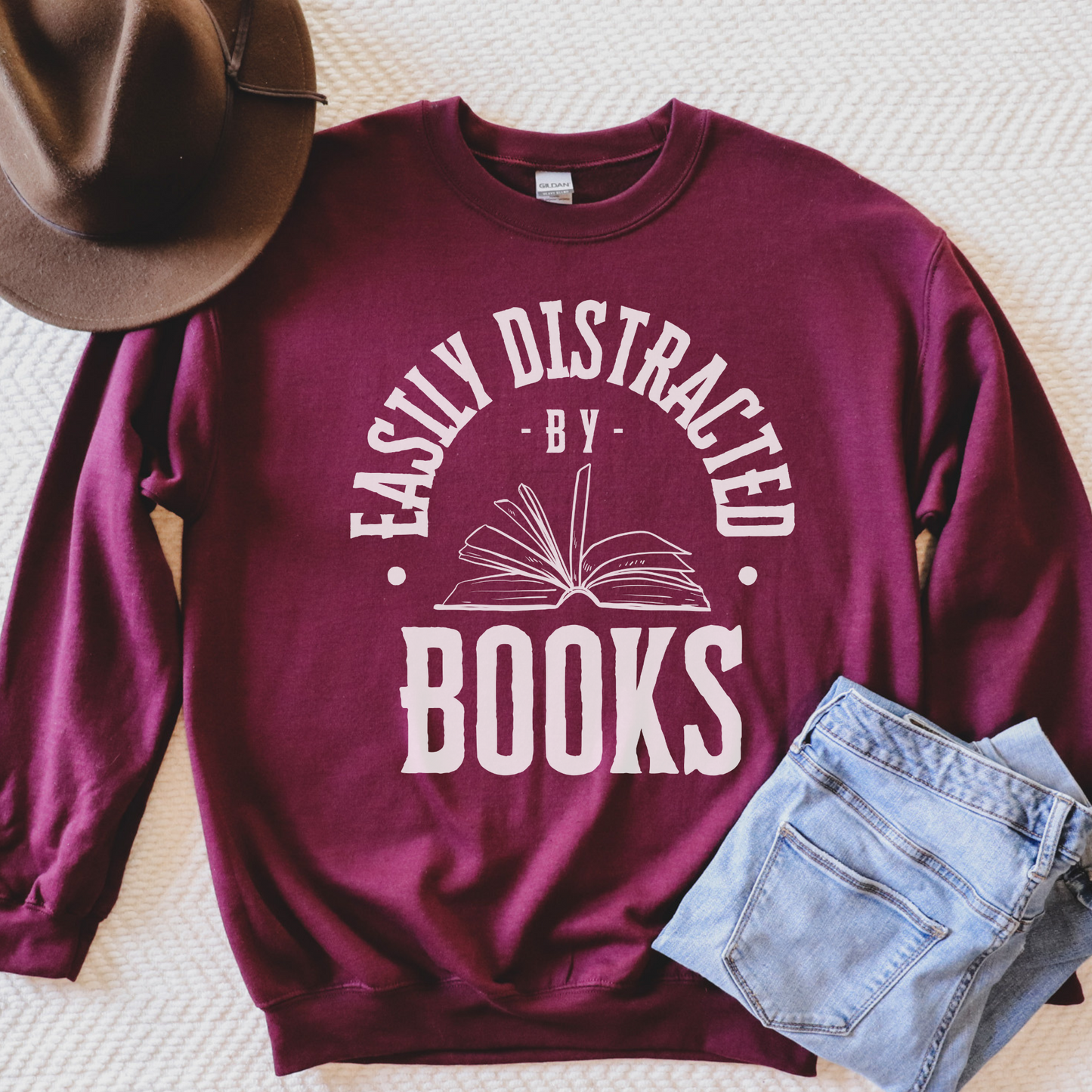 Easily Distracted by Books Sweatshirt