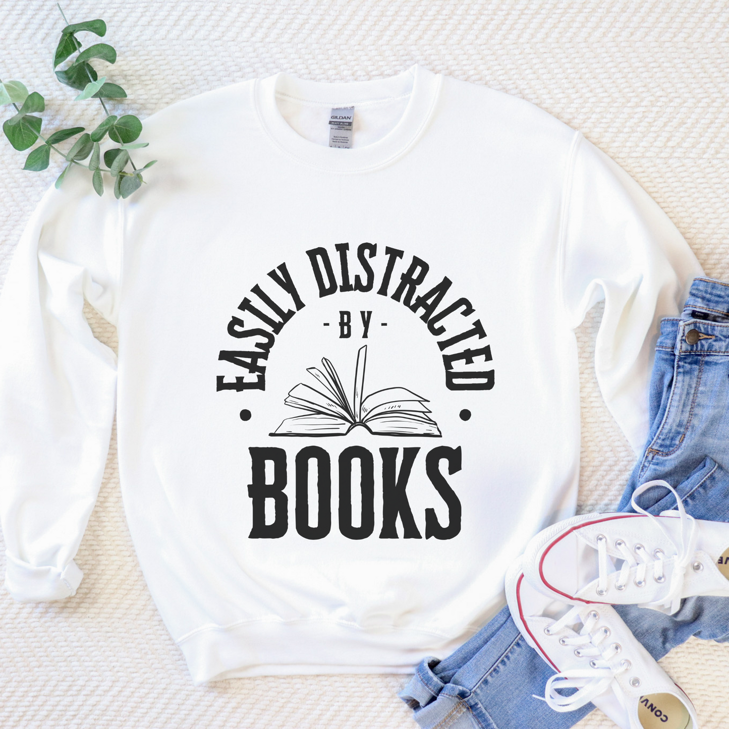 Easily Distracted by Books Sweatshirt